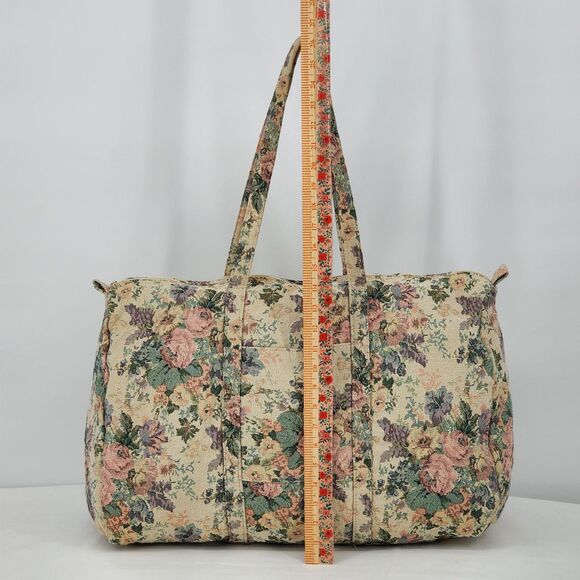 Victoria's Secret Vintage Floral Print Tapestry Weekender Duffle Bag - Picture 10 of 11